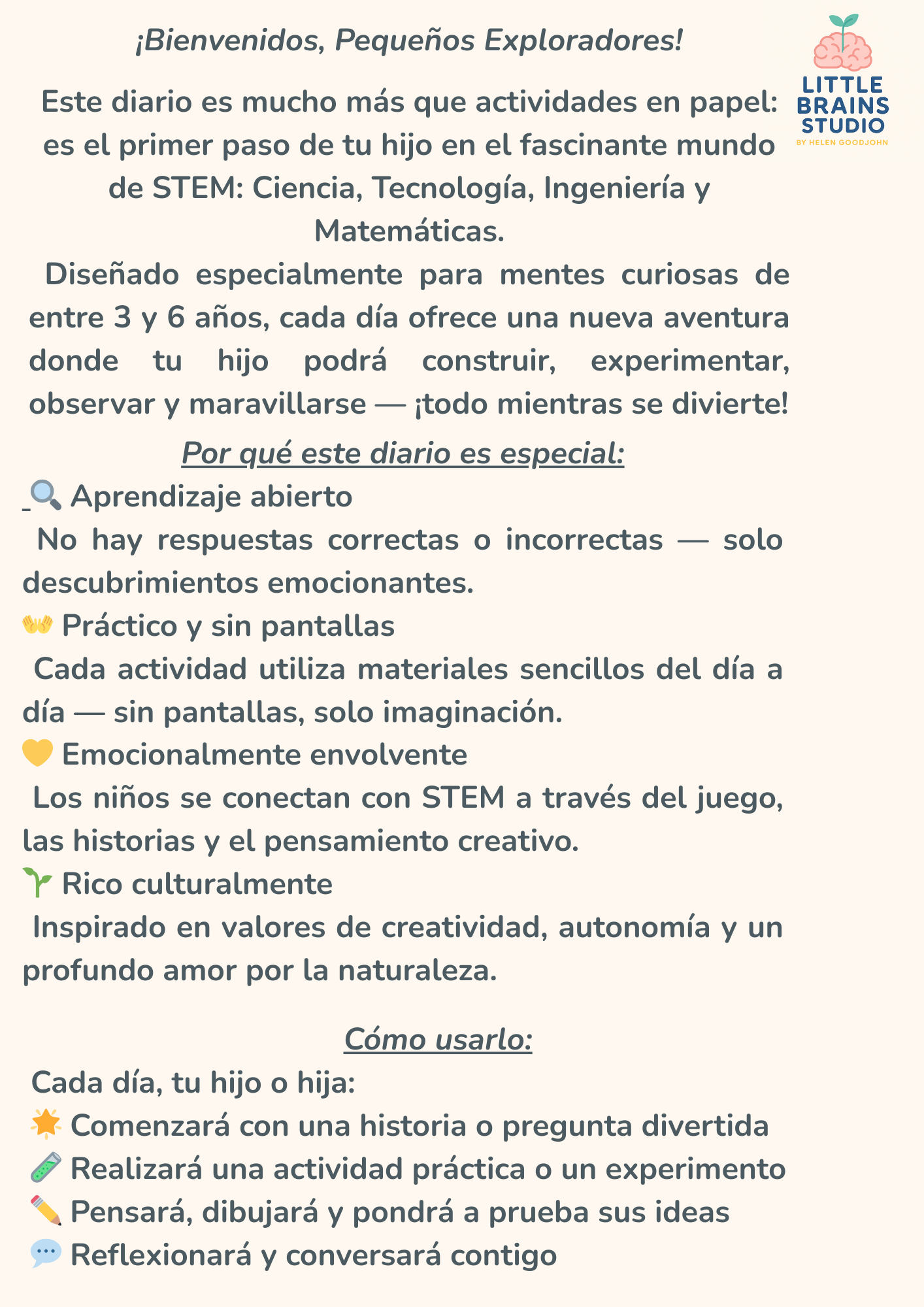 Mi diario STEM: 7 dìas de actividades