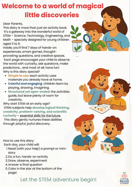 🎁 Free Download – My First STEM Journal: 7 Days of Discovery!