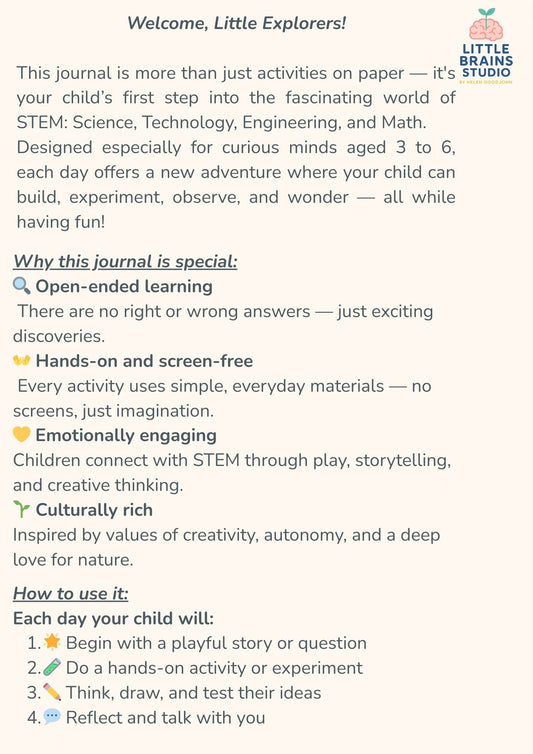 My STEM Journal – 7 Days of Activities